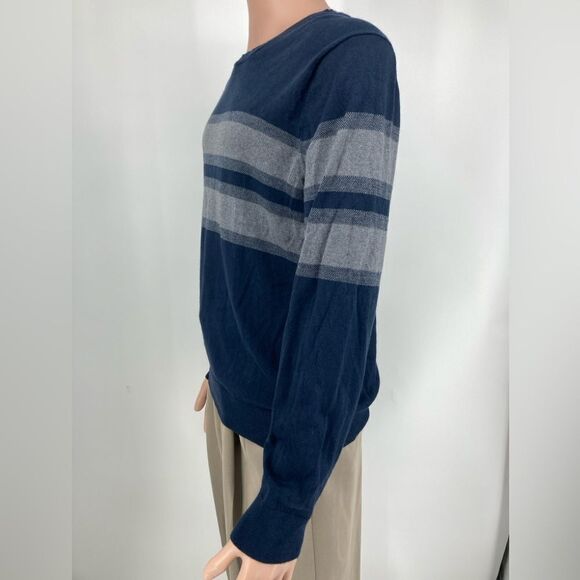 Banana Republic Luxury Blend Silk Striped Men’s Sweater Size L - Picture 2 of 7